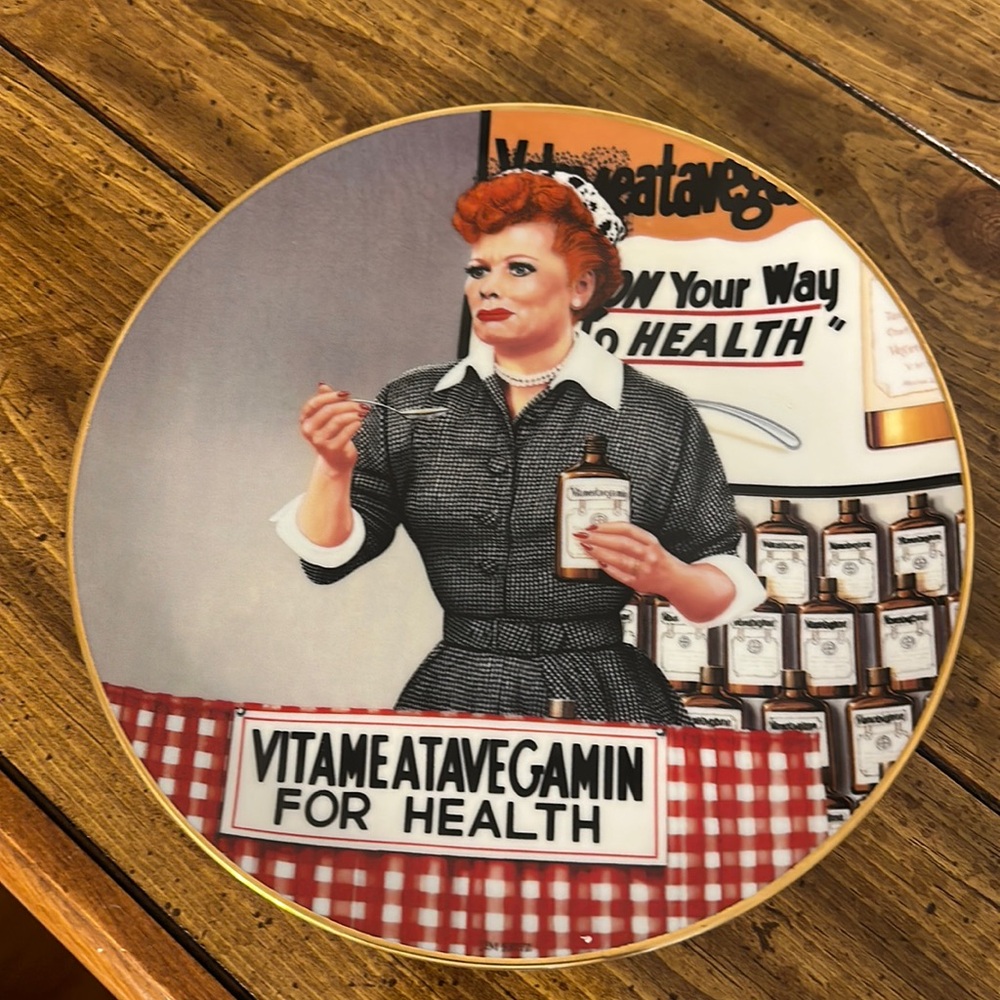 I Love Lucy Vitameatavegamin plate